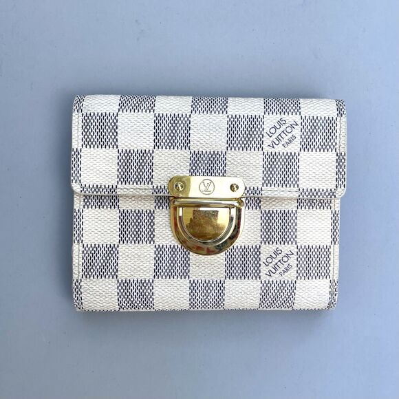 Louis Vuitton Damier Azur Porte Feiulle Koala Trifold Wallet - Picture 1 of 14